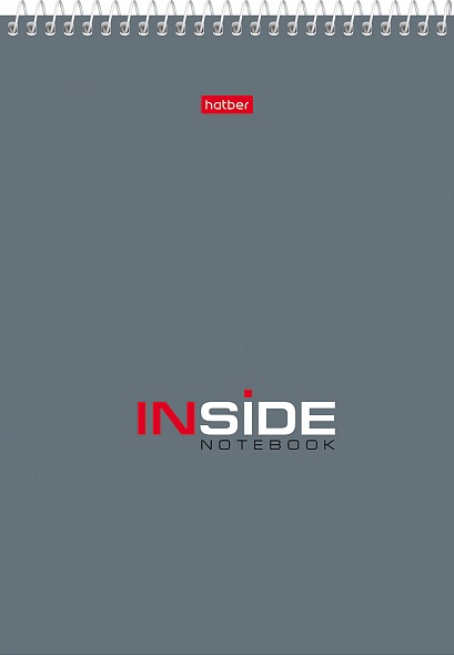 Блокнот А5 80л клетка спираль ХАТБЕР Inside ассорти, арт. 80Б5В1гр_01622