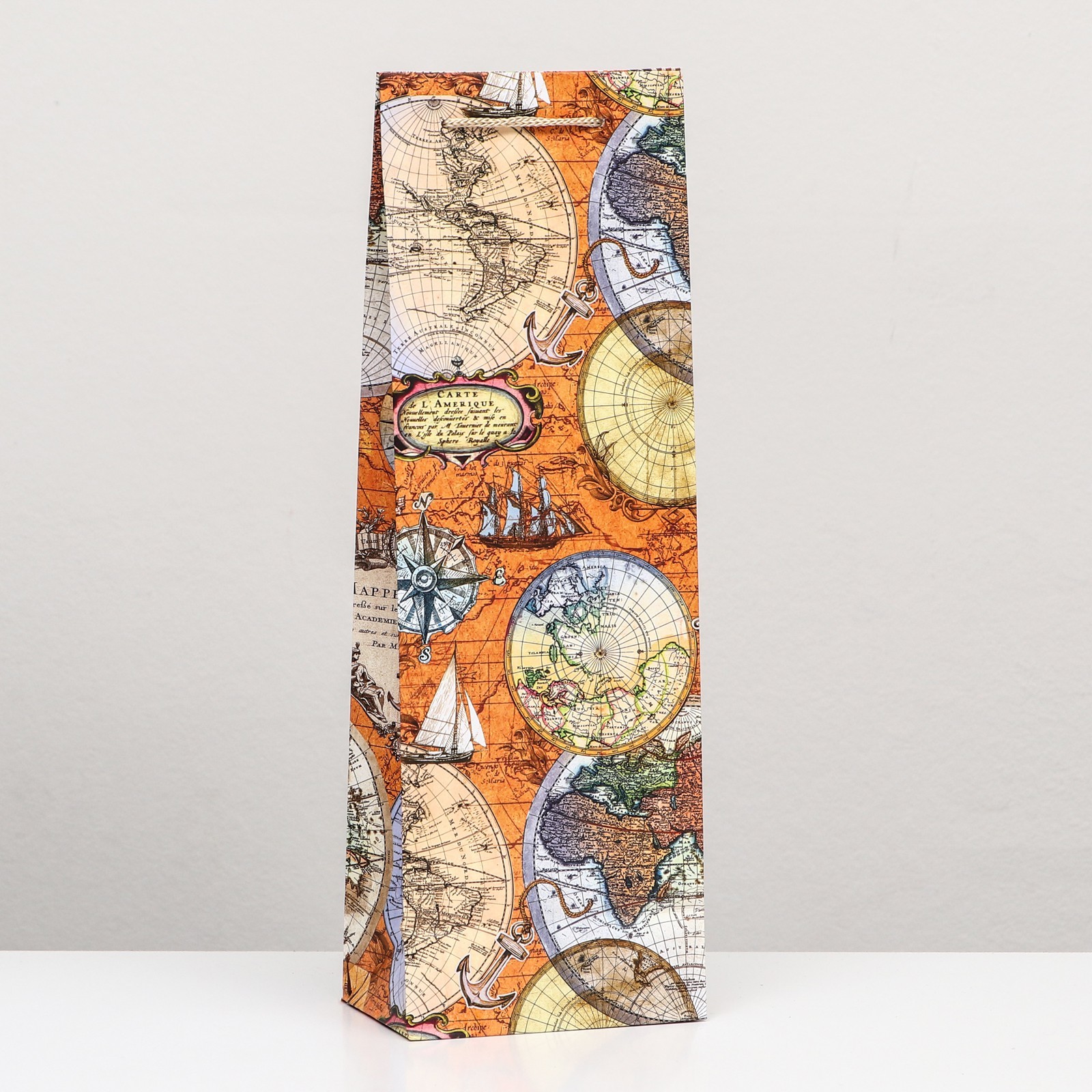 Пакет подарочный 12*36 под бутылку ассорти, арт. 1238