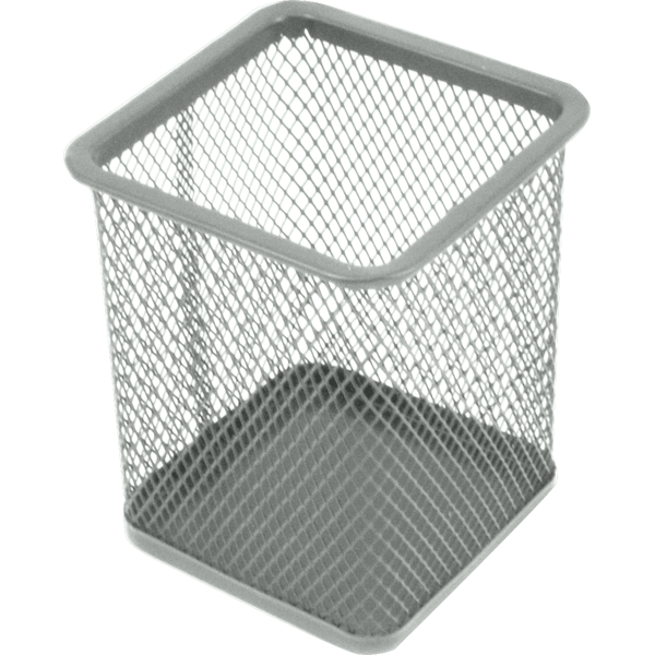 Подставка для письменных принадлежностей металлическая deVENTE квадратная серая, арт. 4104015