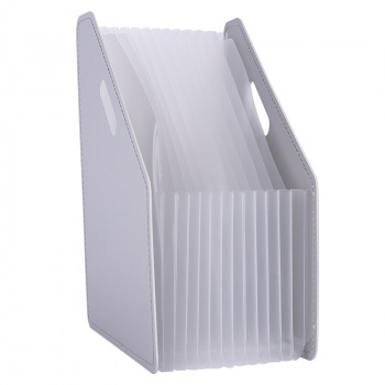 Лоток вертикальный складной 13отделений DELI гармошка серый, арт. 63952