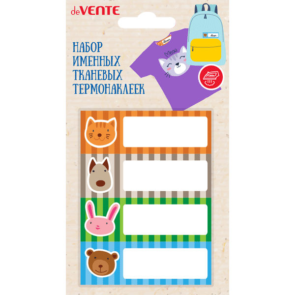 Термонаклейка deVENTE Зверушки 8шт/упак ассорти, арт. 8004167