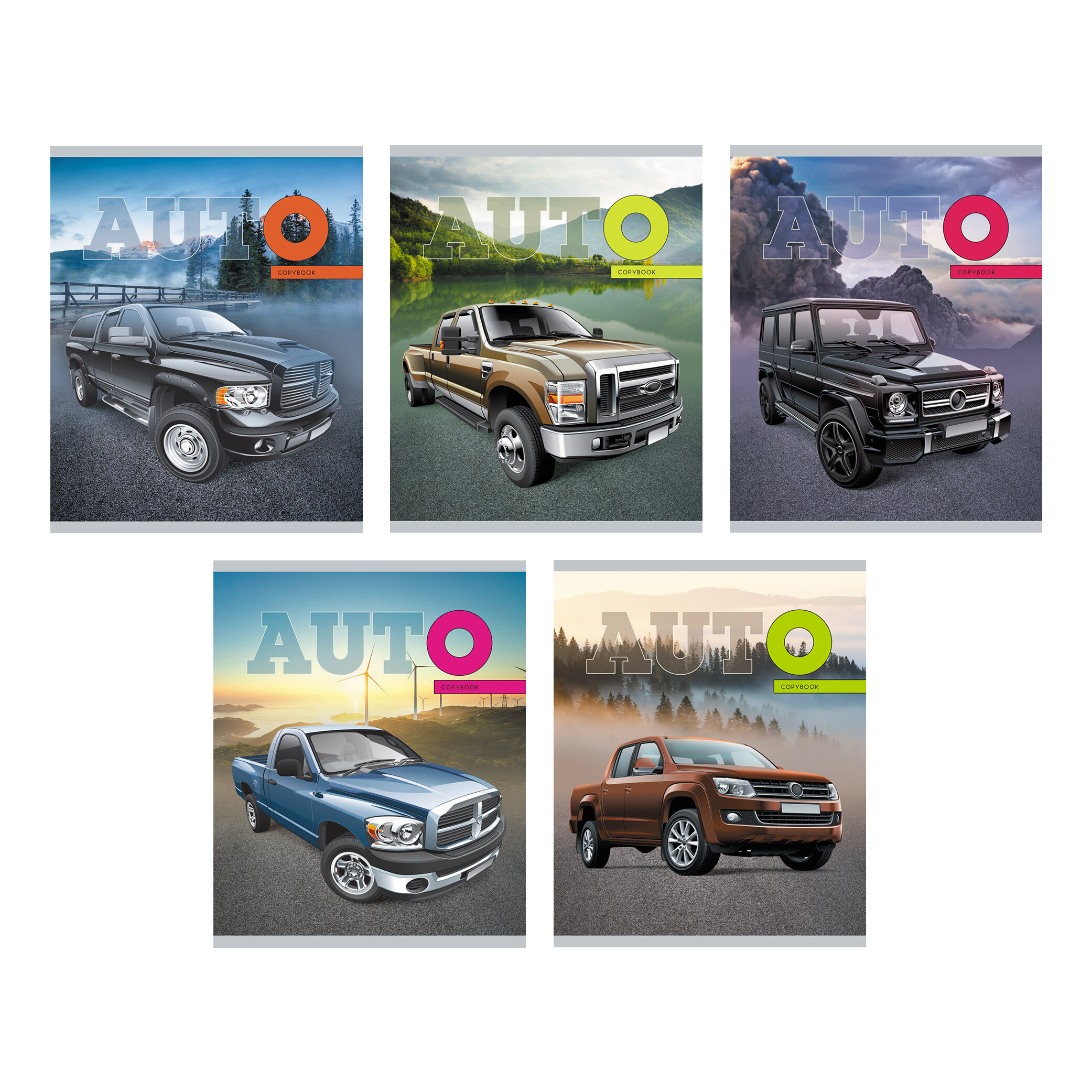 Тетрадь А5 48л клетка LISTOFF Автопарк ассорти, арт. ТК487759