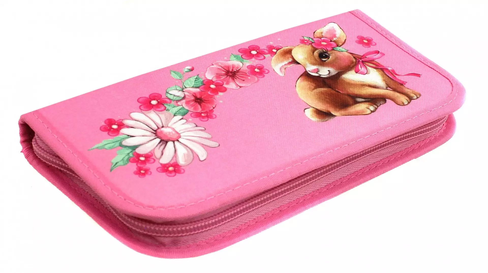 Пенал 1 отделение ФЕНИКС Зайка и цветы, арт. 39969