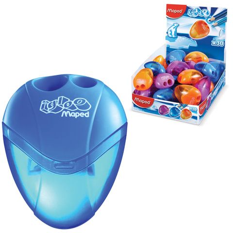 Точилка с контейнером MAPED I-Gloo ассорти д/левшей , арт. 032211