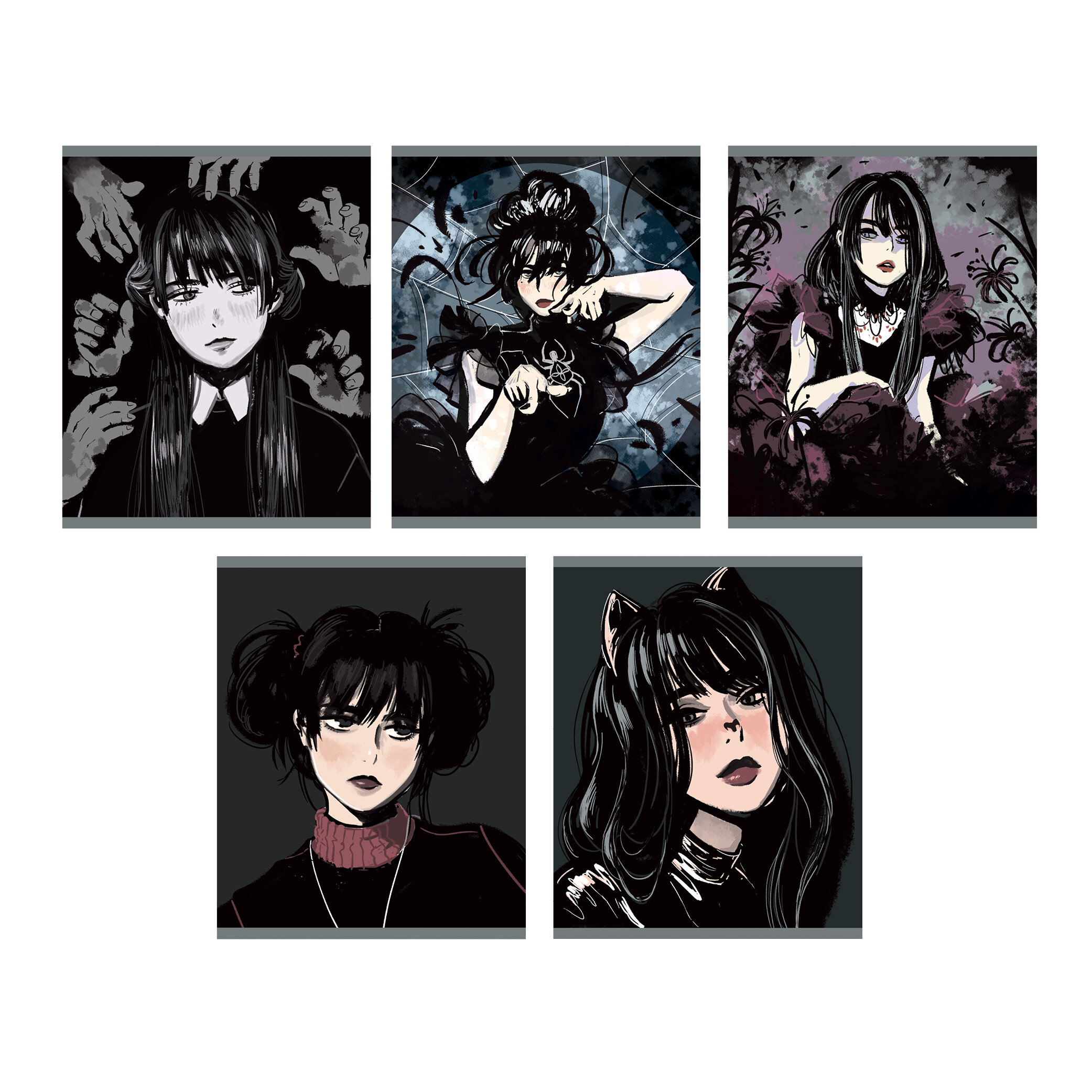 Тетрадь А5 48л клетка LISTOFF Обаятельная и мрачная ассорти, арт. ТКФЛ488623