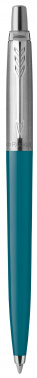 Ручка подарочная шариковая синяя PARKER Jotter Original K60 Peacock Blue СT корпус бирюзовый/хром в футляре, арт. R2123105