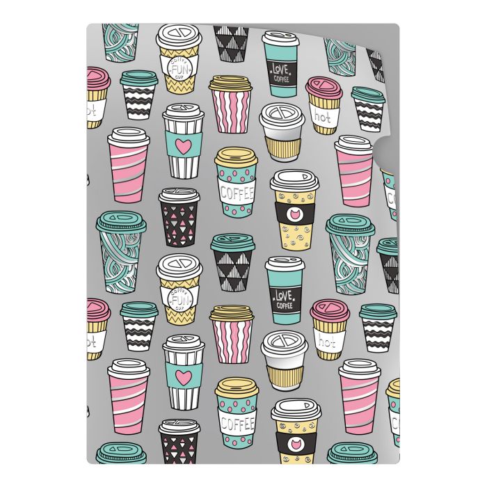 Папка уголок жесткий А4 180мкр ФЕНИКС Кофе прозрачная, арт. 50965