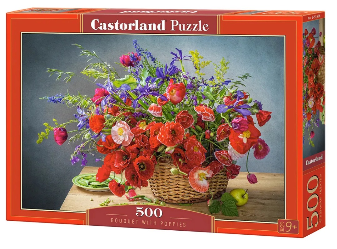Пазлы 500 Букет с маками CASTORLAND PUZZLE, арт. B-53506