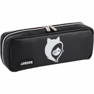 Пенал-косметичка 3 отделения deVENTE Kitty in the hood искусственная кожа черный, арт. 7020609