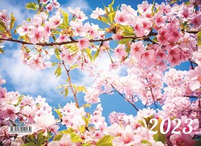 Календарь квартальный 2023г Весенние цветы 3-х блочный ОФИС-ЛИДЕР, арт. 49430