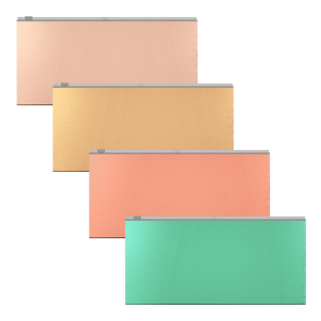 Папка конверт на молнии 255*130мм ЕRICH КRAUSE Matt Powder Travel ассорти непрозрачная, арт. 55012