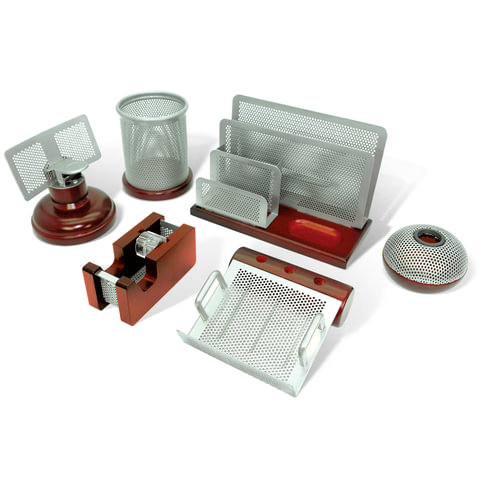 Набор настольный деревянный 6 предметов GALANT Wood&Metal красное дерево, арт. 230876