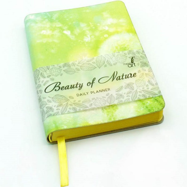 Ежедневник недатированный А6+ ЭКСМО Beauty of Nature Дизайн-4 Paper ART интегральная обложка срез желтый, арт. ЕИКБН61913604