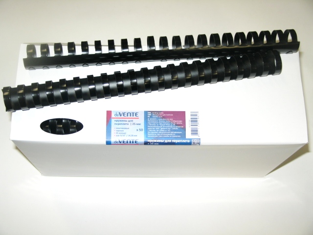 Пружина для брошюрирования 25мм 190-220листов deVENTE черная, арт. 4125706