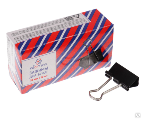 Зажим для бумаг 32 мм черный ATTOMEX, арт. 4131303
