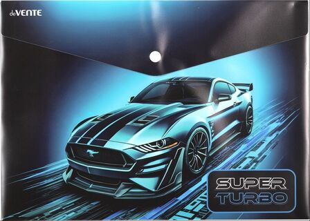 Папка конверт на кнопке А4 180мкр deVENTE Супер турбо, арт. 3079603