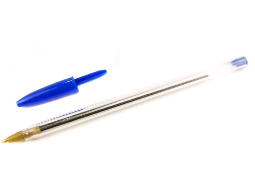 Ручка шариковая синяя 0,7/0,5 BIKSON корпус прозрачный одноразовая, арт. BN0463