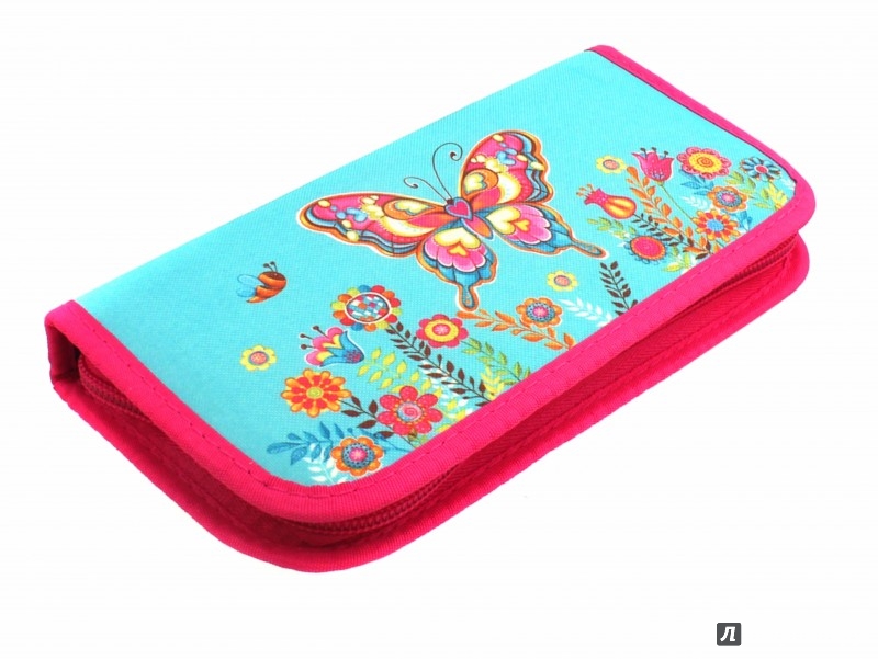 Пенал 1 отделение ФЕНИКС Радужная бабочка, арт. 39970