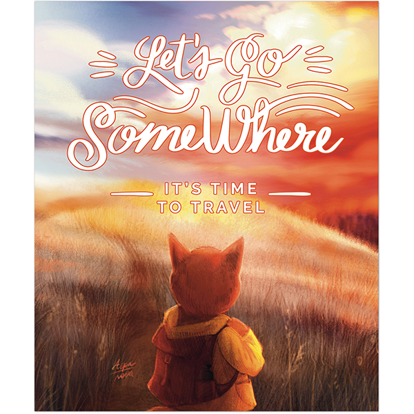 Тетрадь А5 48л клетка ПОЛИНОМ Лисёнок-Путешественник ассорти, арт. 3310