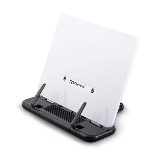 Подставка для книг с упором BRAUBERG 220*220 серо-черная, арт. 230909