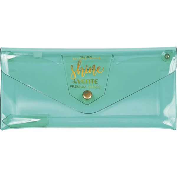 Пенал 1 отделение deVENTE Shine пластиковый мятный, арт. 7024052