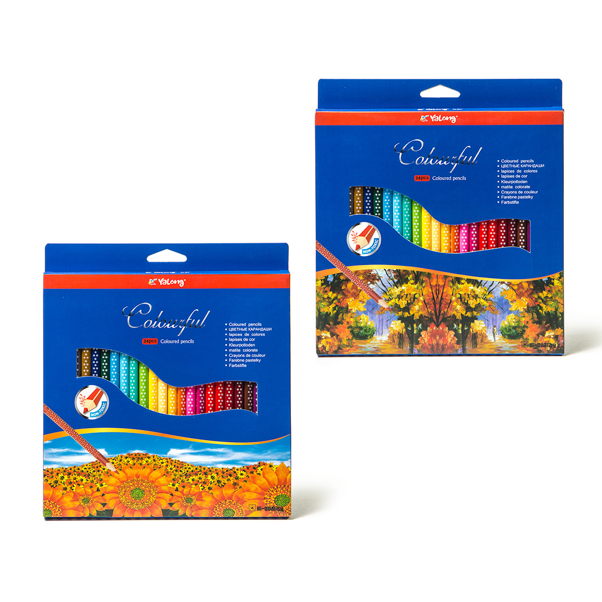 Карандаши цветные 24цвета YALONG Colour-3 трехгранные , арт. YL830052-24