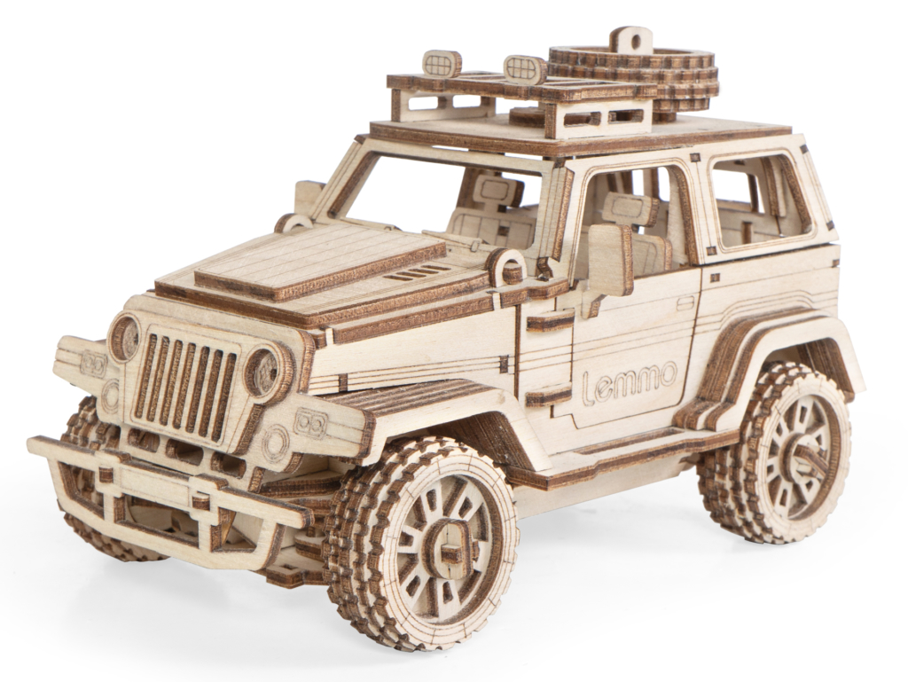 Конструктор деревянный LEMMO Внедорожник Трикс 145 деталей, арт. 0157