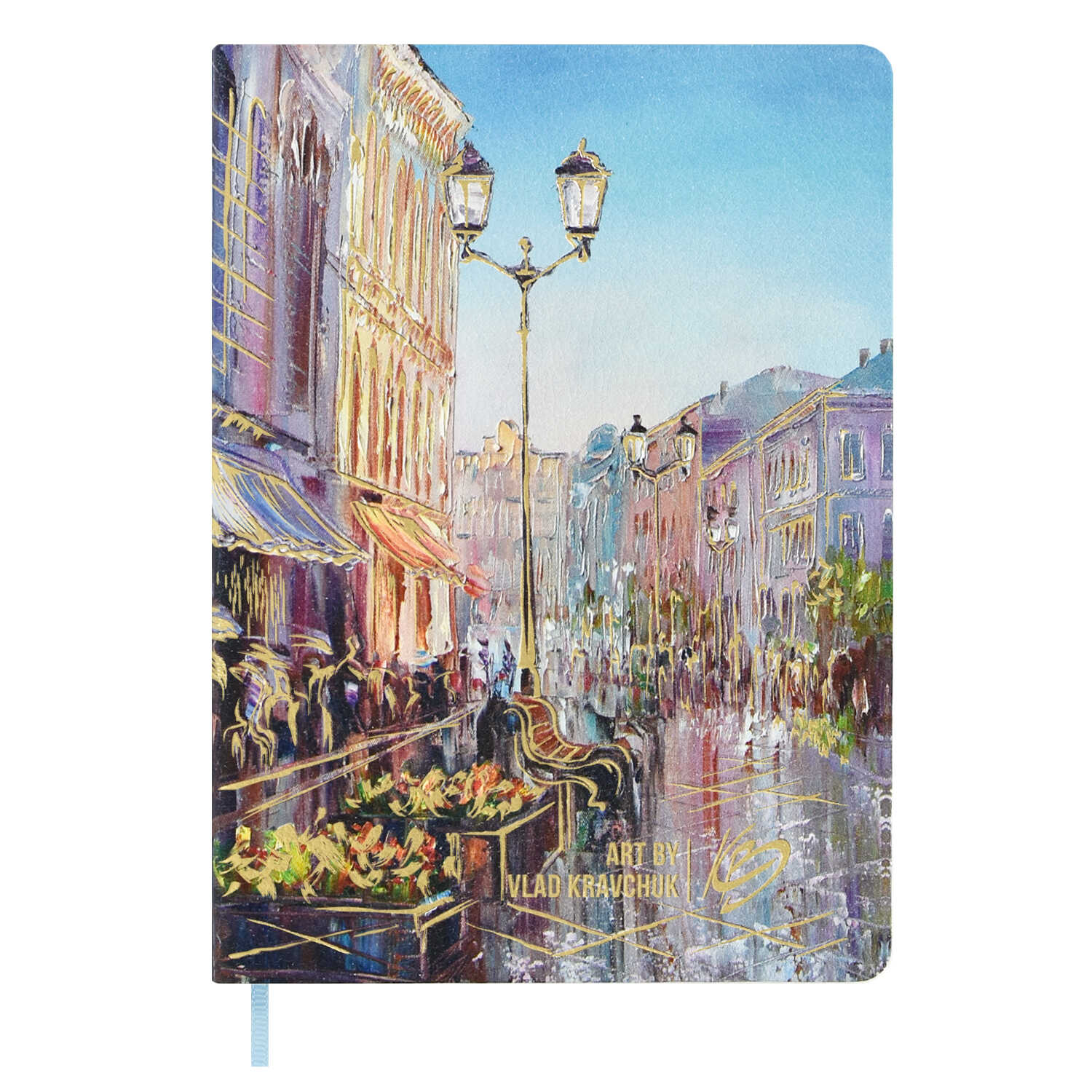 Ежедневник недатированный А6+ ФЕНИКС Escalada by VLAD KRAVCHUK Наппа Москва искусственная кожа мягкий переплет синий срез, арт. 60777