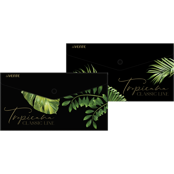 Папка конверт на кнопке 260*140 180мкр deVENTE Tropicana ассорти, арт. 3071241