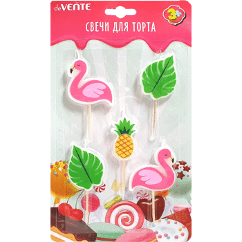 Свечи для торта 5шт deVENTE Тропические, арт. 9060913