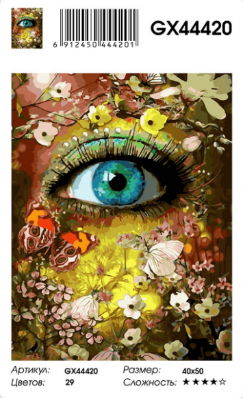 Картина по номерам с акриловыми красками на подрамнике 40*50 NN Глаз , арт. GX44420
