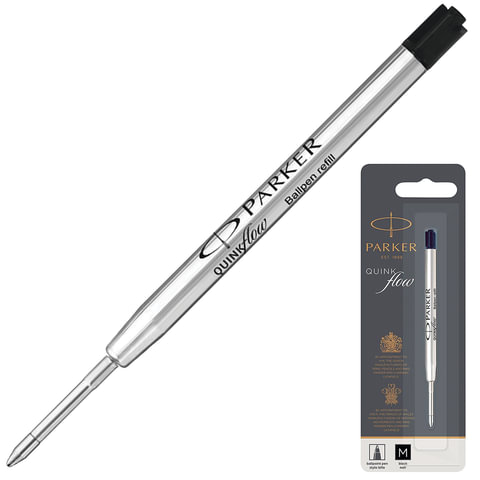 Стержень шариковый черный 98мм 1,0/0,7 PARKER Quinkflow объемный металлический масляный, арт. 1950369