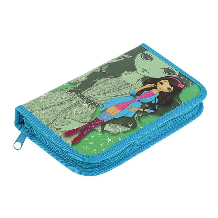 Пенал 1 отд ПЧЕЛКА BEAUTY GIRL с откидной планкой, арт. ПО-04