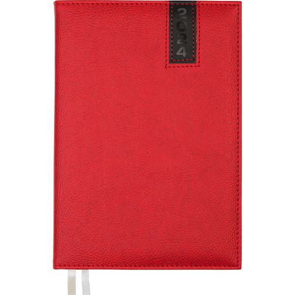 Ежедневник датированный 2024 А5 deVENTE Vertical искусственная кожа красный, арт. 2232401