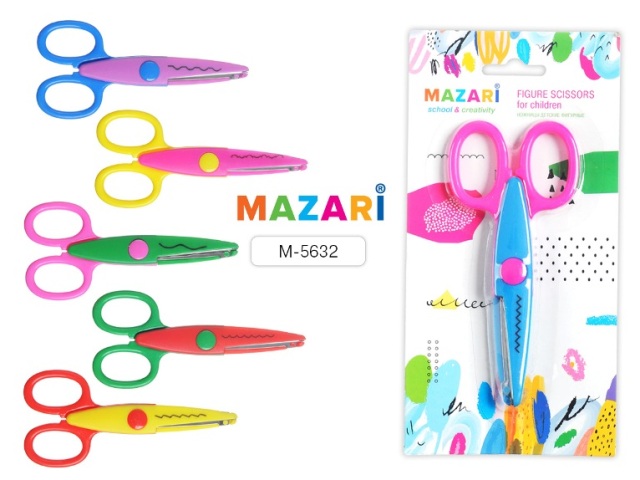 Ножницы 135мм MAZARI фигурные ассорти, арт. M-5632