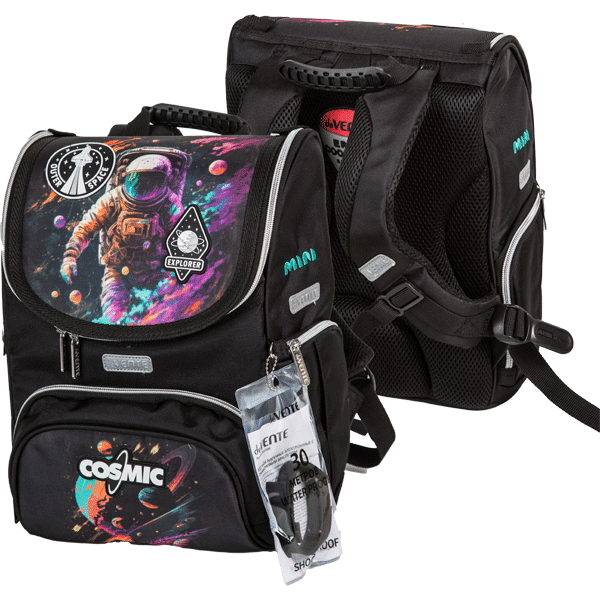 Ранец школьный deVENTE Mini Cosmic каркасный ортопедическая спинка +часы, арт. 7030404