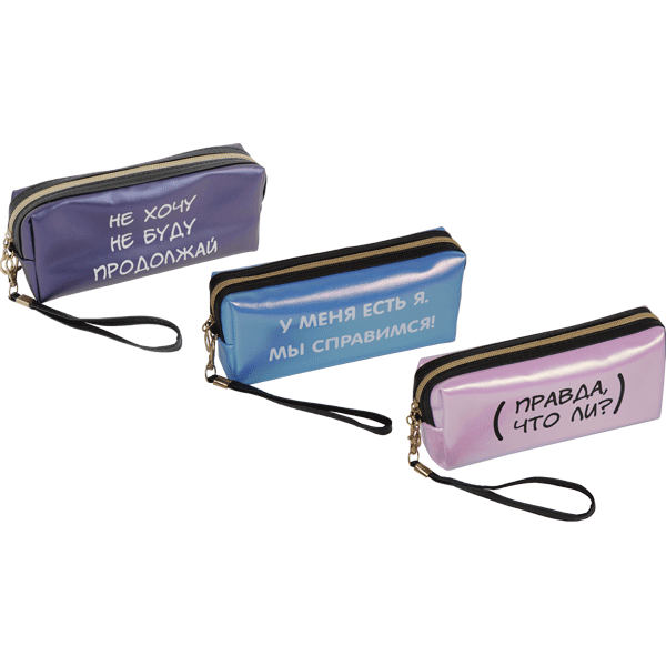 Пенал 1 отделение deVENTE Правда, что ли? искусственная кожа ассорти, арт. 7029321