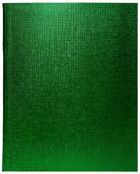 Тетрадь А5 48л клетка ХАТБЕР бумвинил Metallic зеленая, арт. 48Т5бвВ1