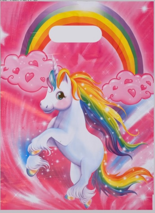 Пакет полиэтиленовый пробивные ручки 30*40 Единорог, арт. 4962404