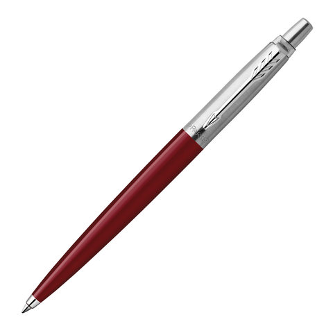 Ручка подарочная шариковая синяя PARKER Jotter Original K60 Red CT корпус красный/сталь в футляре, арт. R0033330