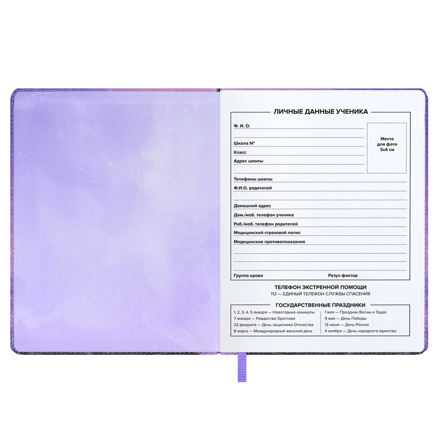 Дневник 1-11 класс твердая обложка искуственная кожа ФЕНИКС Черный котик, арт. 62166