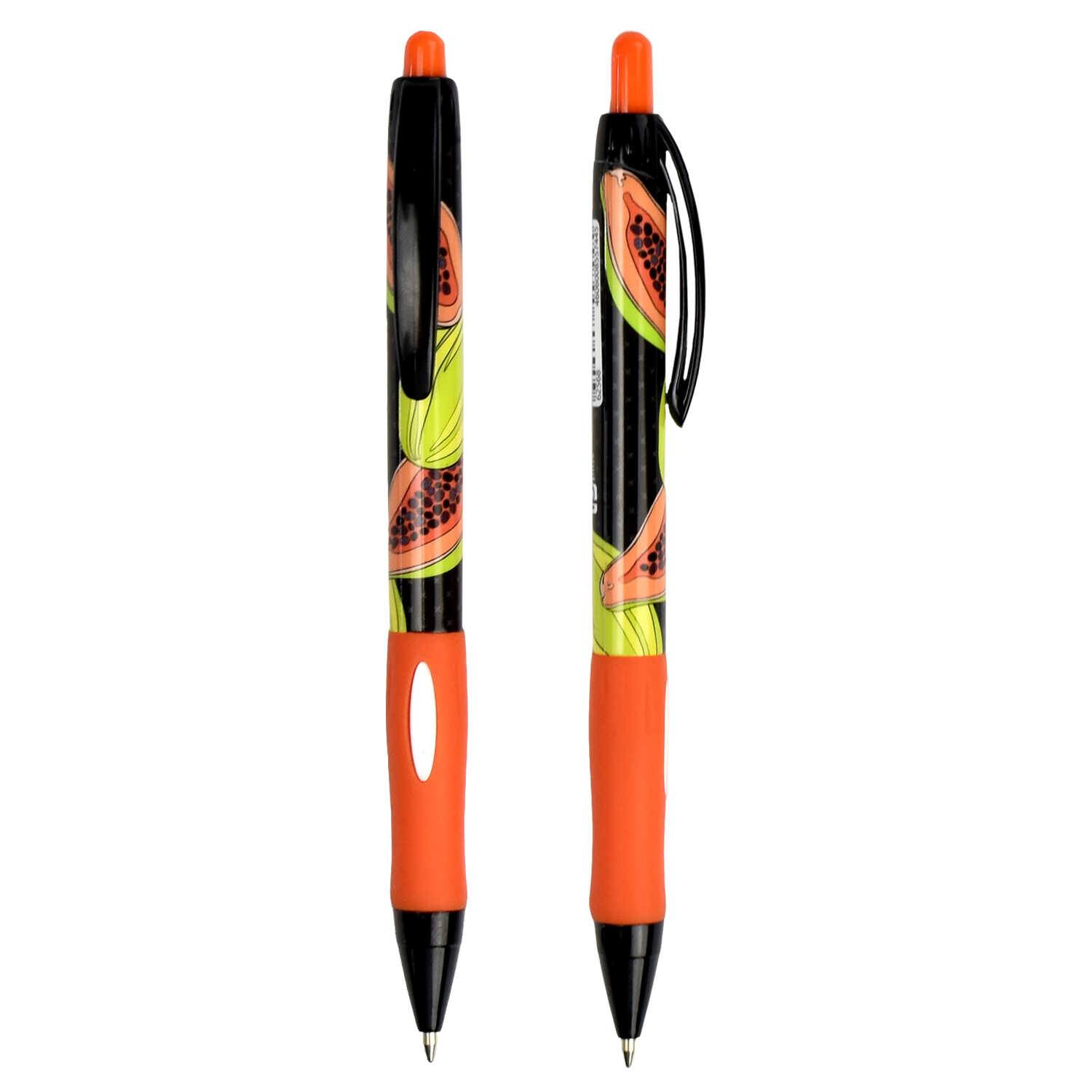 Ручка шариковая автоматическая синяя 0,7 ФЕНИКС Тропические фрукты корпус с рисунком, арт. 62568