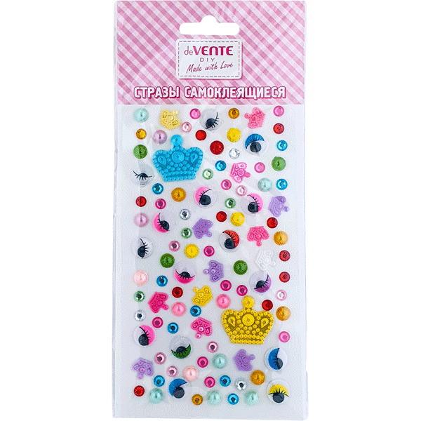 Декор для творчества Стразы-наклейки ассорти deVENTE Королевский микс акриловые, арт. 8002901